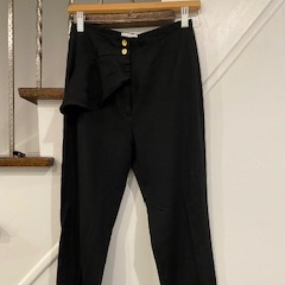 Clearout-Sandro one side peplum style black pants (3/4 length) size 36 - Picture 8 of 9